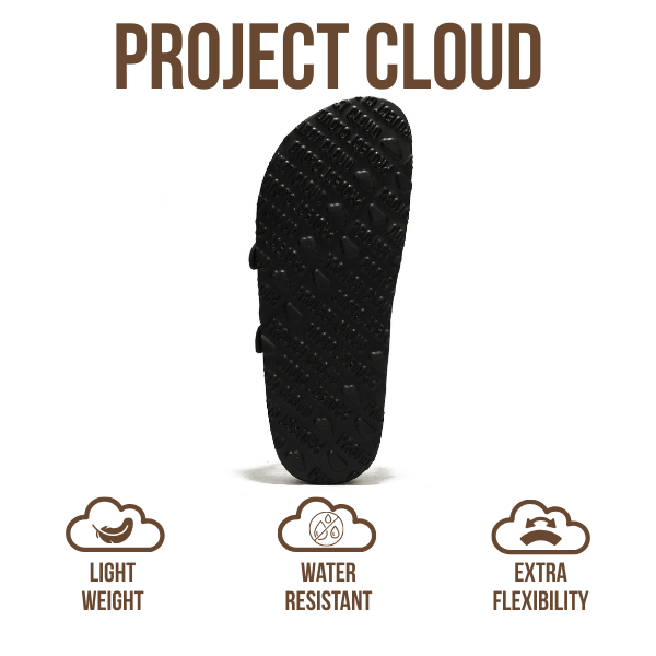 Project Cloud | "Lian" Genuine Leather Womens Sandals | Memory Foam | Lightweight | Non-Slip