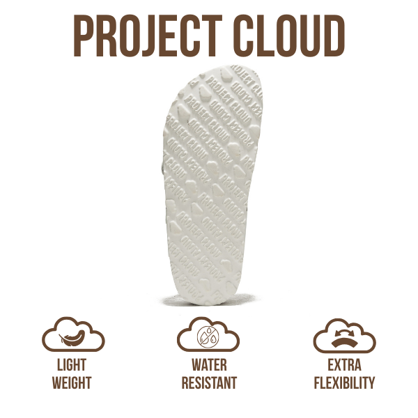 Project Cloud | "Lian" Genuine Leather Womens Sandals | Memory Foam | Lightweight | Non-Slip