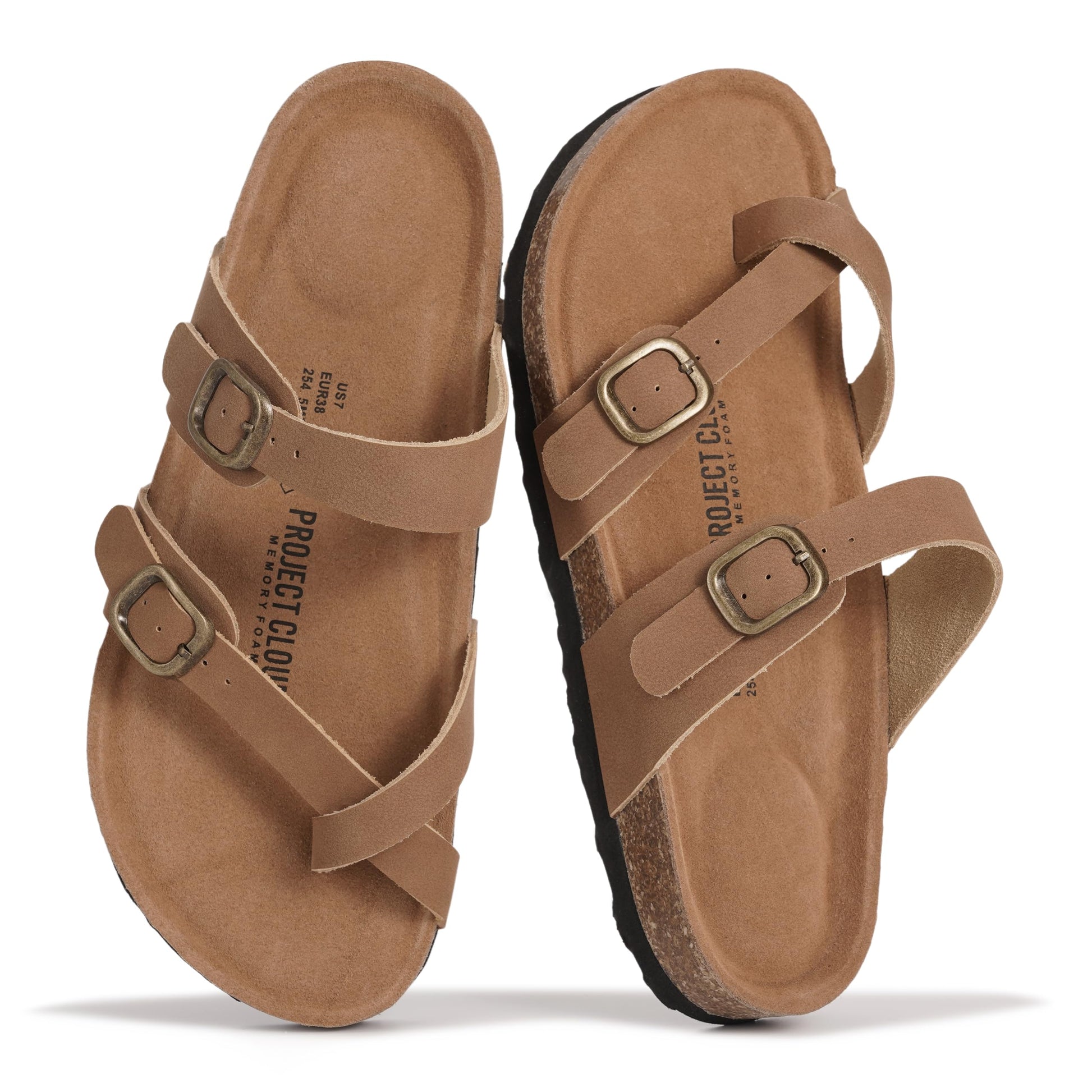 Project Cloud Women's | Genuine Leather Sandals | Memory Foam | Lightweight | Non-Slip - Lian - Project Cloud - Sandals -Shop Project Cloud premium footwear Now!