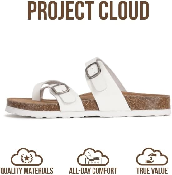 Project Cloud Women's | Genuine Leather Sandals | Memory Foam | Lightweight | Non-Slip - Lian - Project Cloud - Sandals -Shop Project Cloud premium footwear Now!
