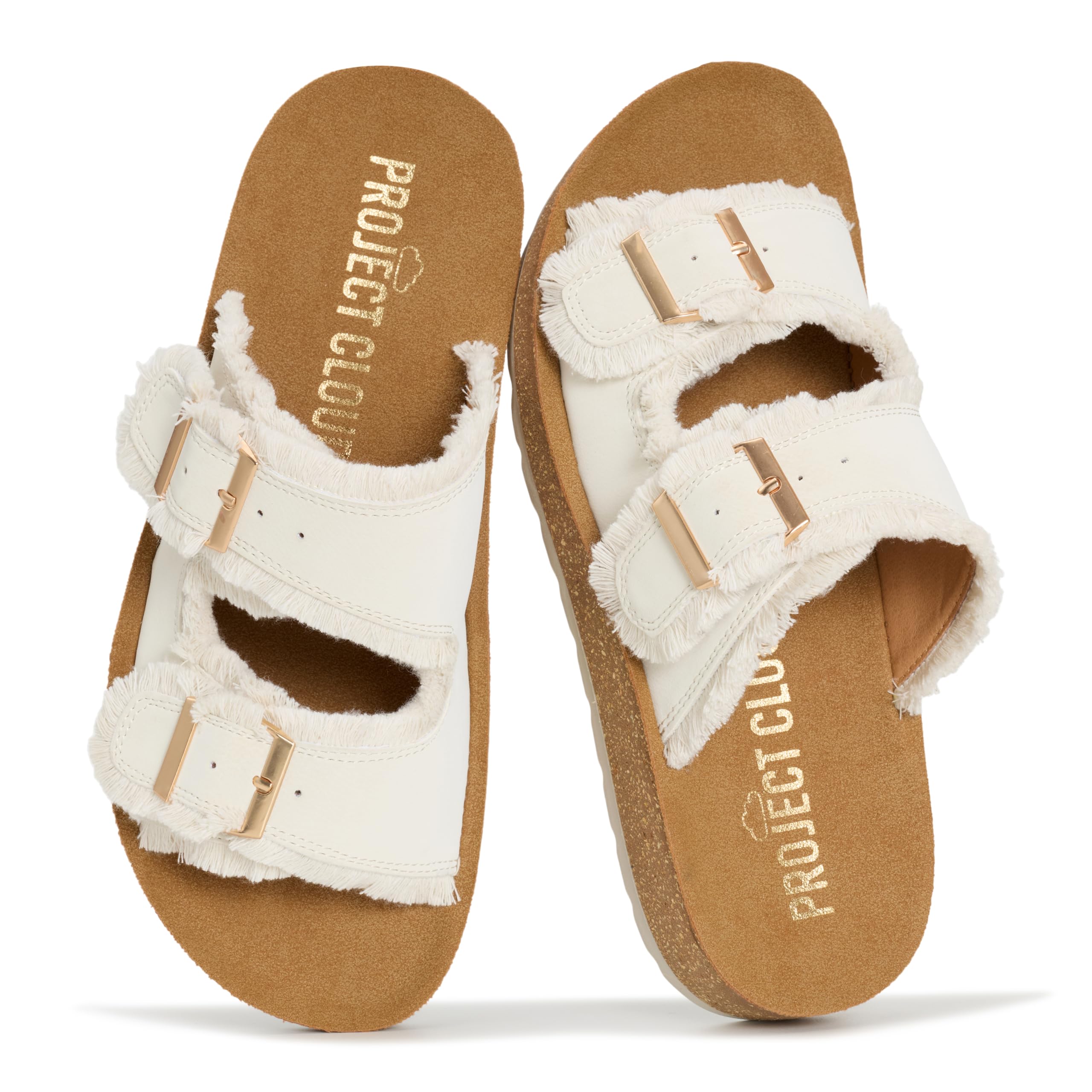 Project Cloud Women's | Womens Buckle Sandals | Plush and Soft Insole | Lightweight | Non-Slip - Light - Project Cloud - Sandals -Shop Project Cloud premium footwear Now!
