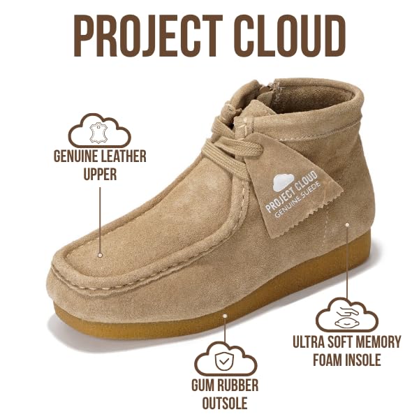 Project Cloud | "Lil WallyBoot" Genuine Leather Ankle Boots for Kids | Lightweight | Water Resistant | Non-Slip