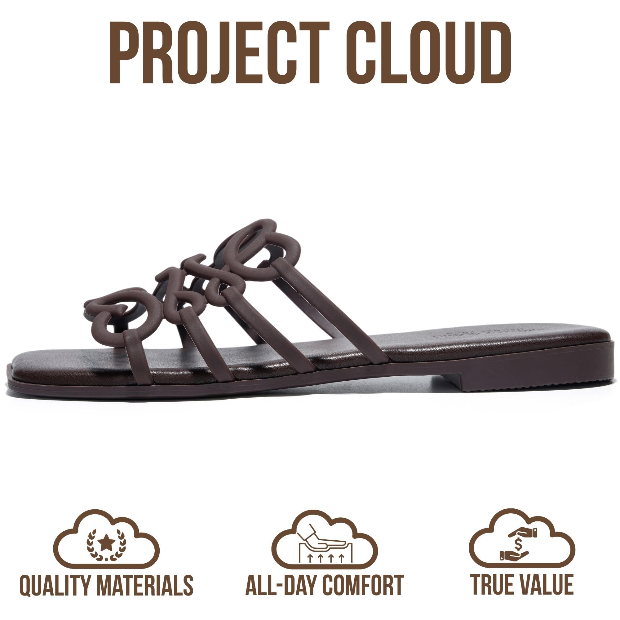 Project Cloud Women's | 100% Eco Leather Womens Sandals | Memory Foam | Lightweight | Non-Slip - Lisa