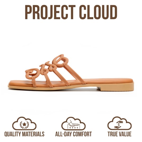 Project Cloud Women's | 100% Eco Leather Womens Sandals | Memory Foam | Lightweight | Non-Slip - Lisa - Project Cloud - Sandals -Shop Project Cloud premium footwear Now!