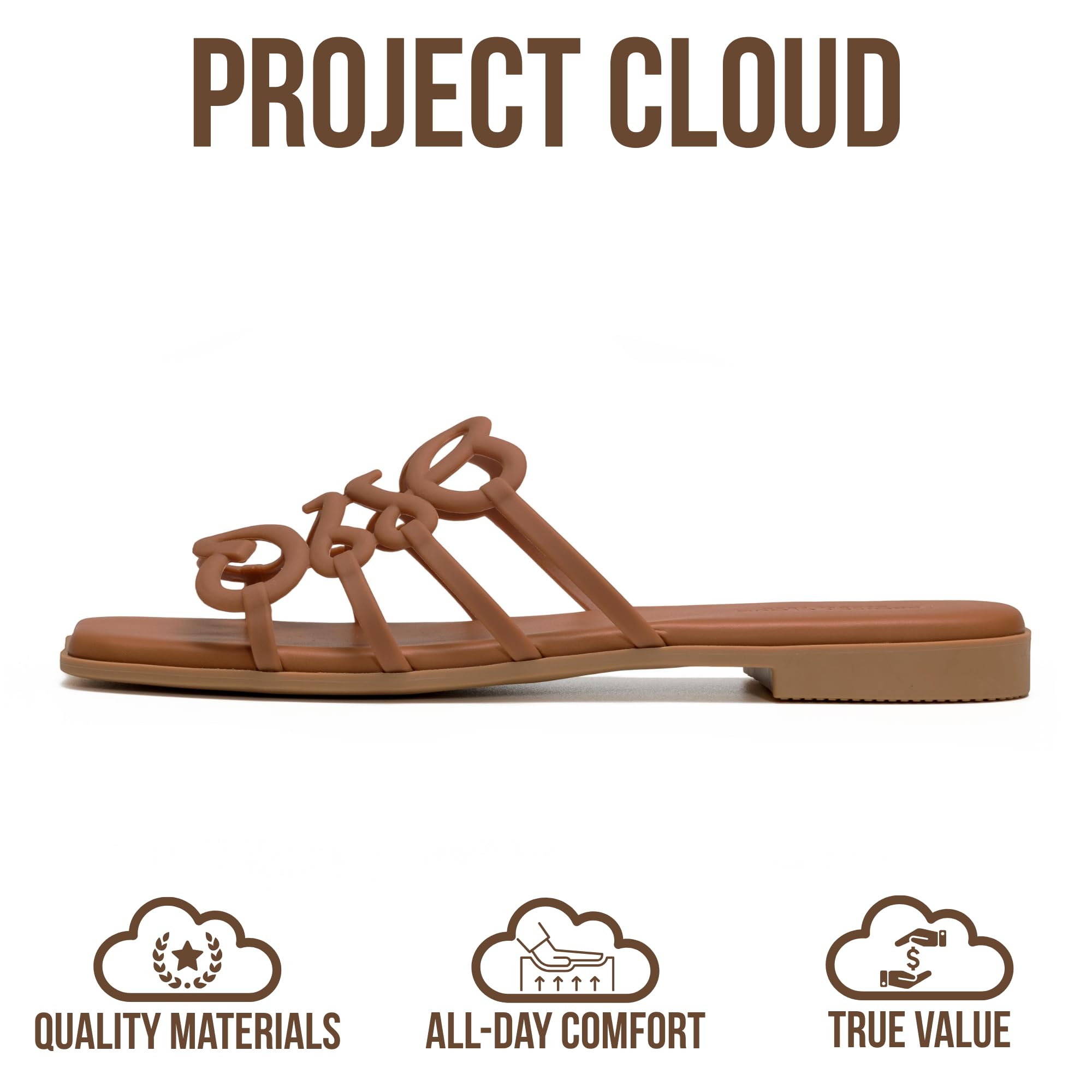 Project Cloud Women's | 100% Eco Leather Womens Sandals | Memory Foam | Lightweight | Non-Slip - Lisa - Project Cloud - Sandals -Shop Project Cloud premium footwear Now!