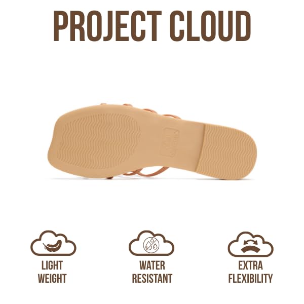 Project Cloud Women's | 100% Eco Leather Womens Sandals | Memory Foam | Lightweight | Non-Slip - Lisa - Project Cloud - Sandals -Shop Project Cloud premium footwear Now!