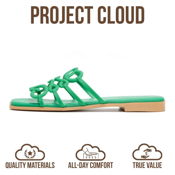 Project Cloud Women's | 100% Eco Leather Womens Sandals | Memory Foam | Lightweight | Non-Slip - Lisa - Project Cloud - Sandals -Shop Project Cloud premium footwear Now!
