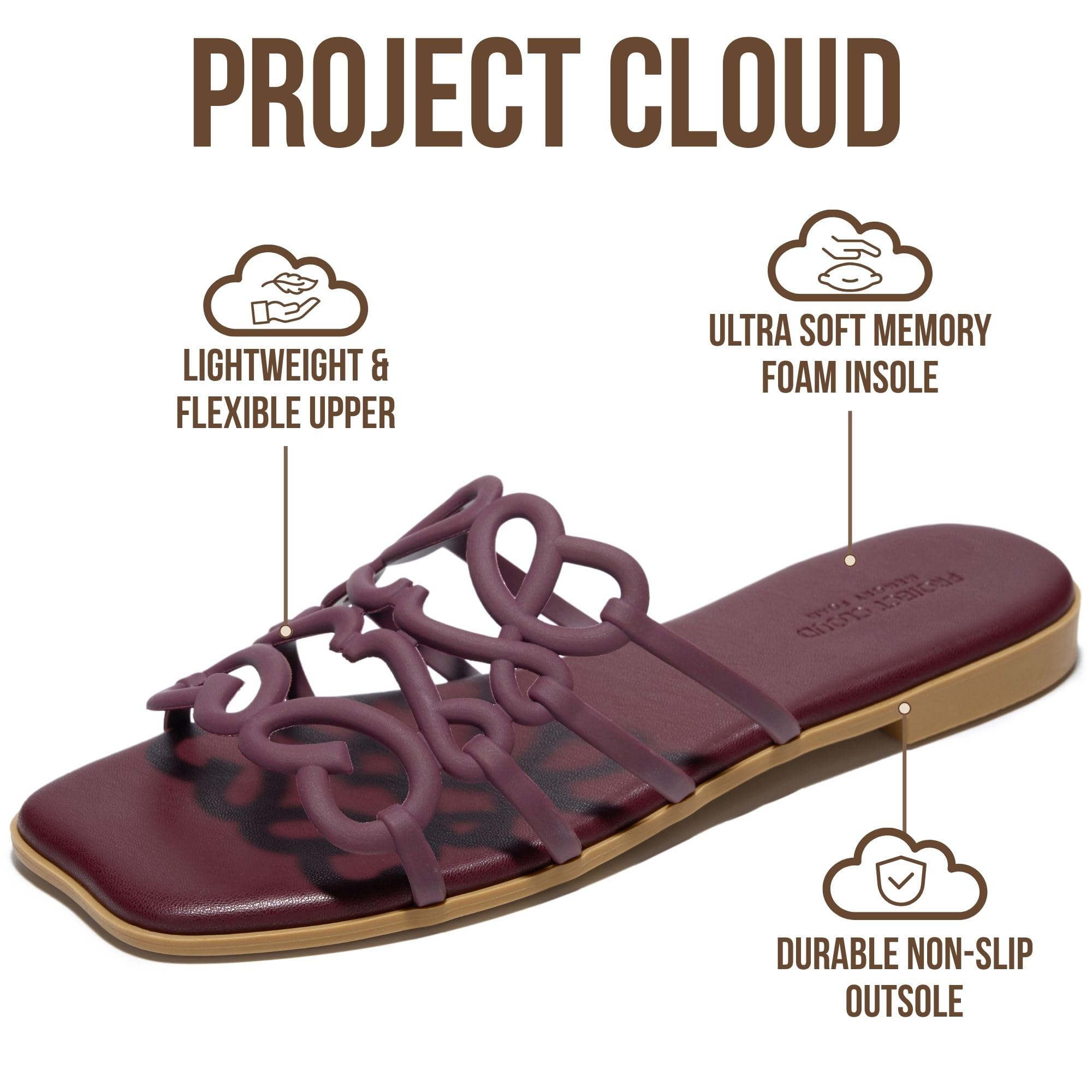 Project Cloud Women's | 100% Eco Leather Womens Sandals | Memory Foam | Lightweight | Non-Slip - Lisa