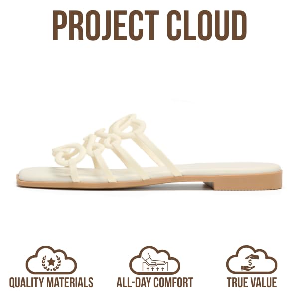 Project Cloud Women's | 100% Eco Leather Womens Sandals | Memory Foam | Lightweight | Non-Slip - Lisa - Project Cloud - Sandals -Shop Project Cloud premium footwear Now!