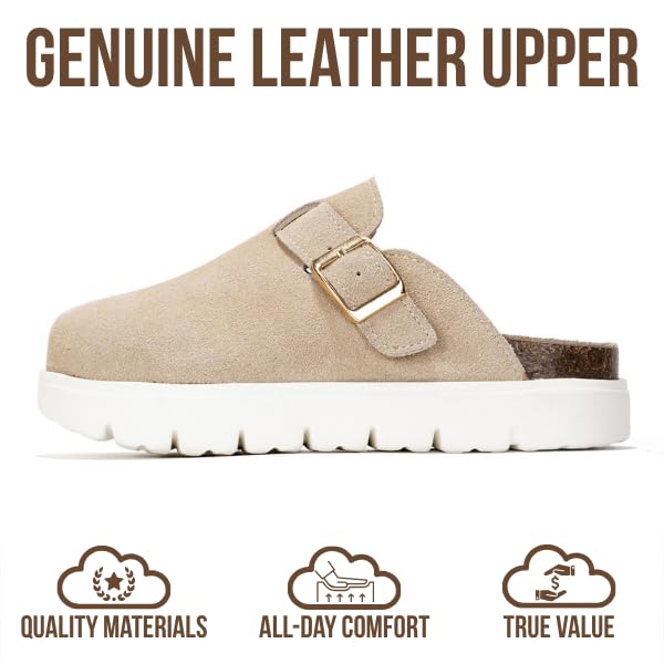 Project Cloud Kids | 100% Genuine Leather Clogs | Memory Foam | Lightweight | Non-Slip - Little BentonChunky