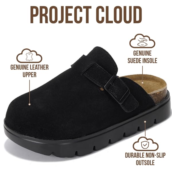 Project Cloud Kids | 100% Genuine Leather Clogs | Memory Foam | Lightweight | Non-Slip - Little BentonChunky