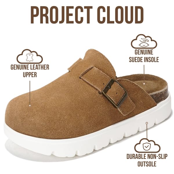 Project Cloud Kids | 100% Genuine Leather Clogs | Memory Foam | Lightweight | Non-Slip - Little BentonChunky