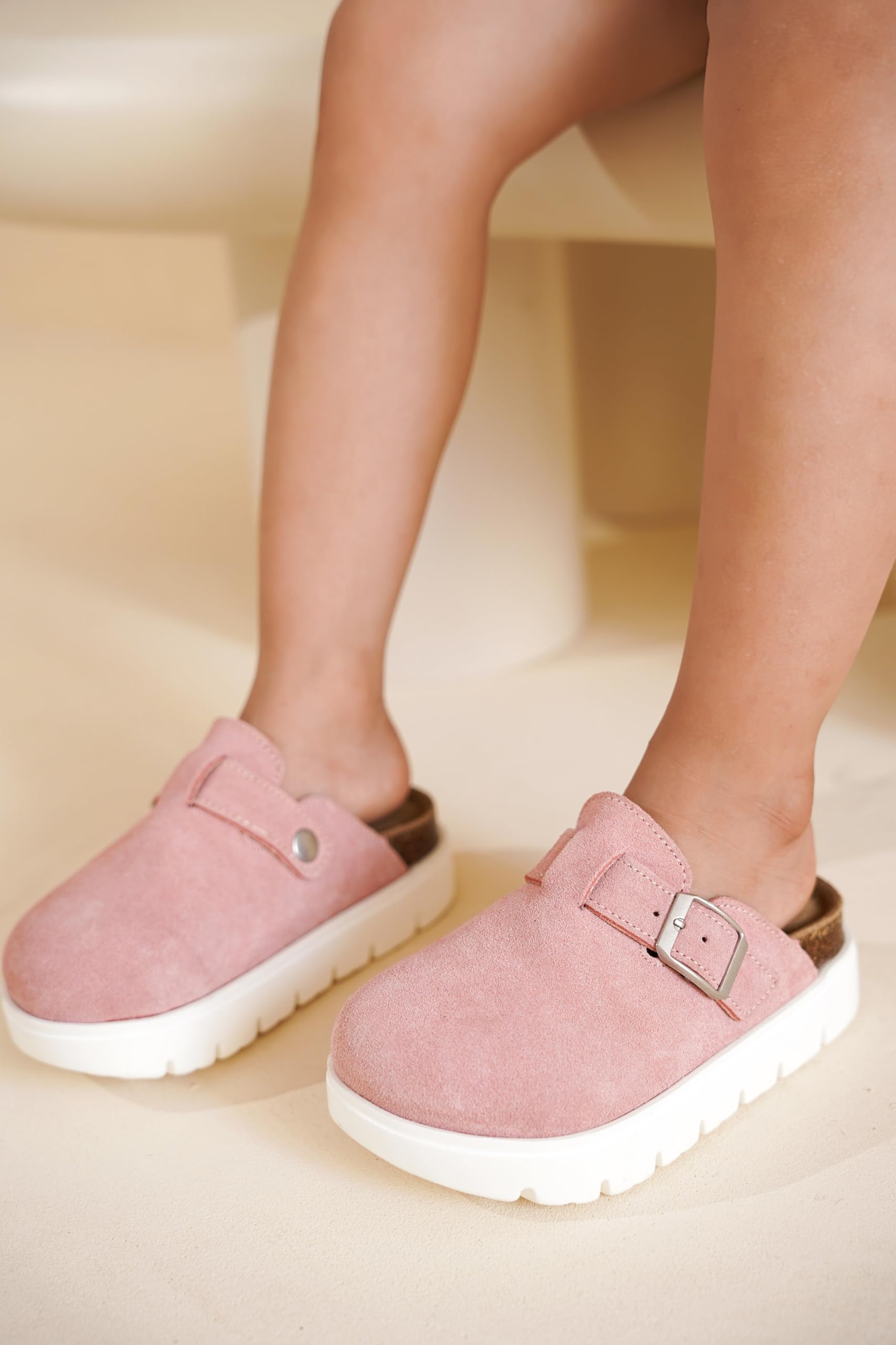Project Cloud Kids | 100% Genuine Leather Clogs | Memory Foam | Lightweight | Non-Slip - Little BentonChunky
