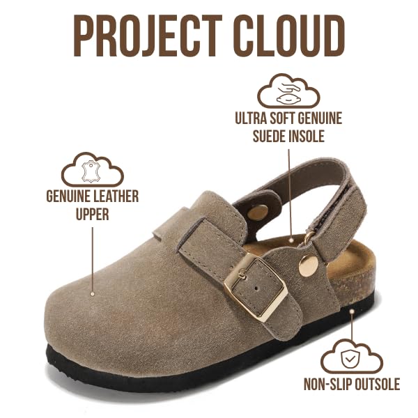 Project Cloud Kids | Genuine Leather Clogs | ProjectPlush | Lightweight | Non-Slip - Little Benton Strap