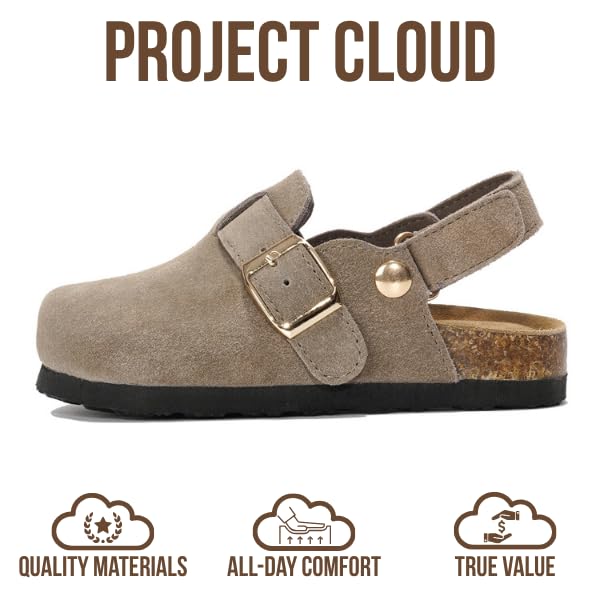 Project Cloud Kids | Genuine Leather Clogs | ProjectPlush | Lightweight | Non-Slip - Little Benton Strap