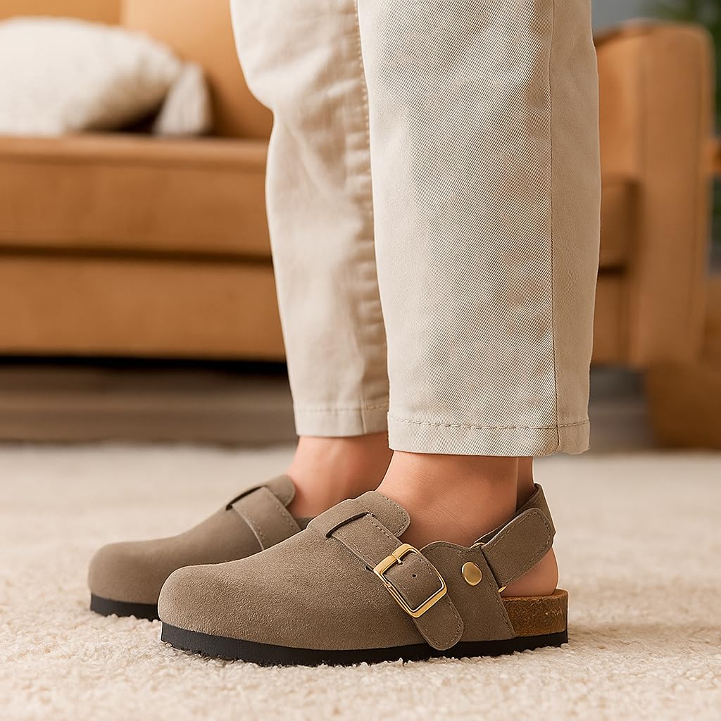 Project Cloud Kids | Genuine Leather Clogs | ProjectPlush | Lightweight | Non-Slip - Little Benton Strap