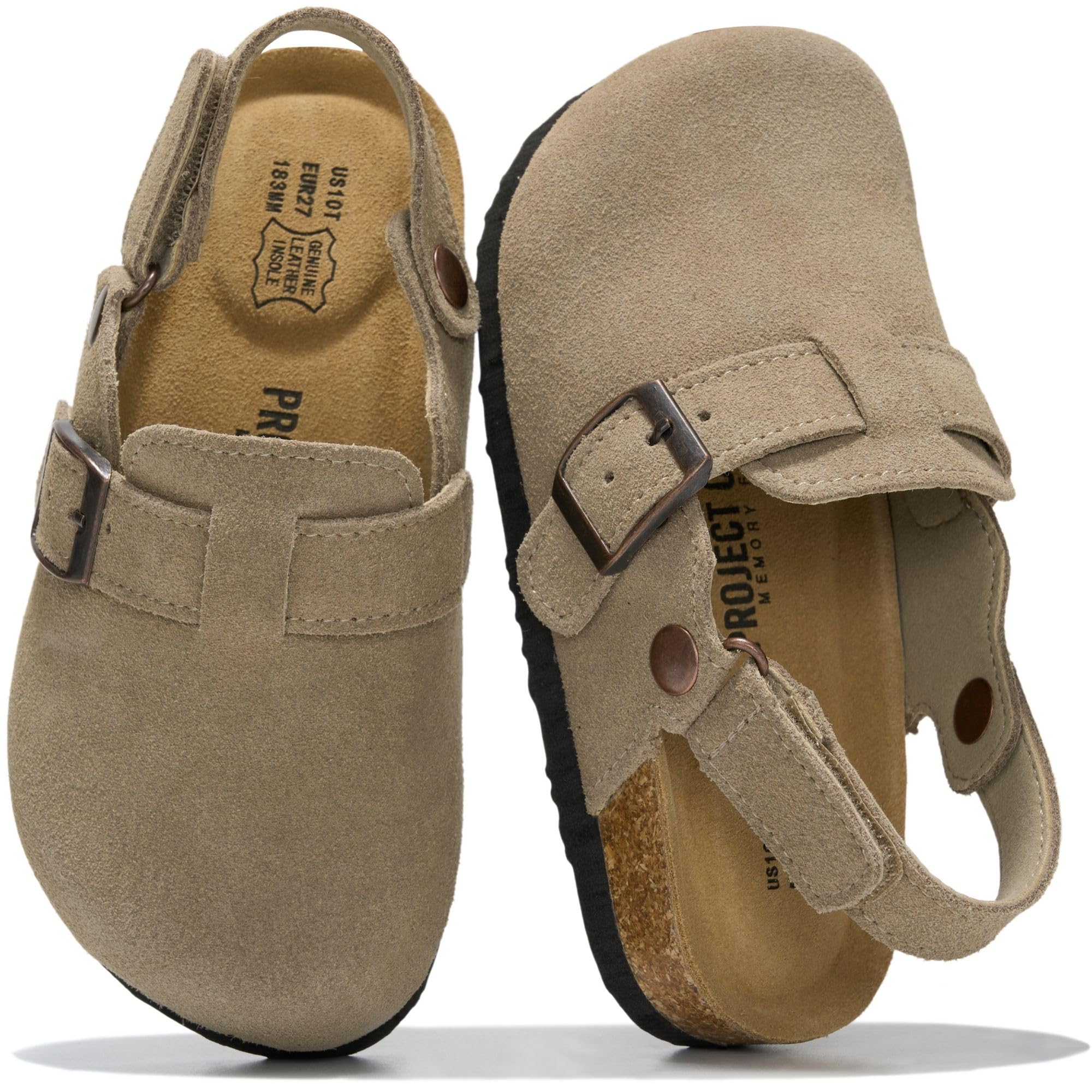 Project Cloud Kids | Genuine Leather Clogs | ProjectPlush | Lightweight | Non-Slip - Little Benton Strap