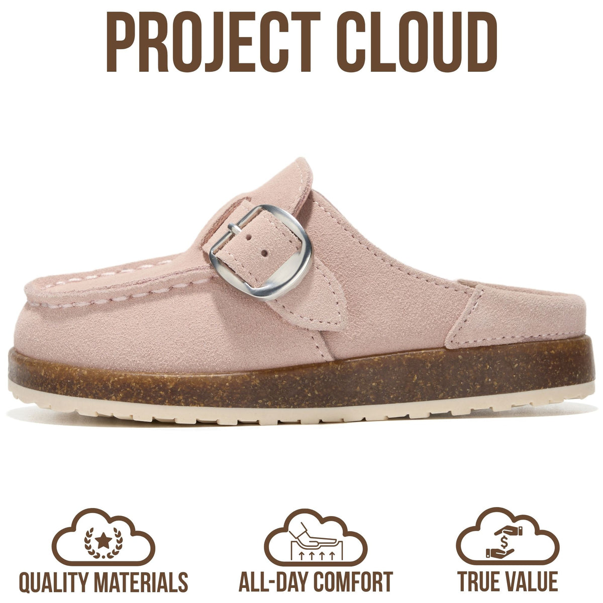 Project Cloud Kids | 100% Genuine Leather Girls Clogs | Soft & Plush Insole | Lightweight | Non-Slip - Little Carline