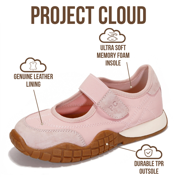 Project Cloud | "Little Donna" Comfortable Kids Sneakers | Memory Foam | Lightweight | Non-Slip