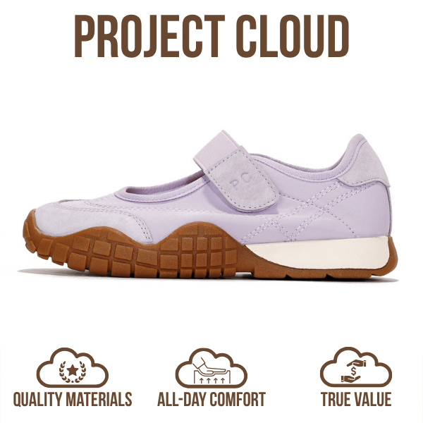 Project Cloud | "Little Donna" Comfortable Kids Sneakers | Memory Foam | Lightweight | Non-Slip