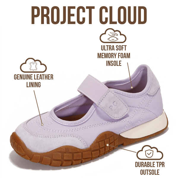 Project Cloud | "Little Donna" Comfortable Kids Sneakers | Memory Foam | Lightweight | Non-Slip