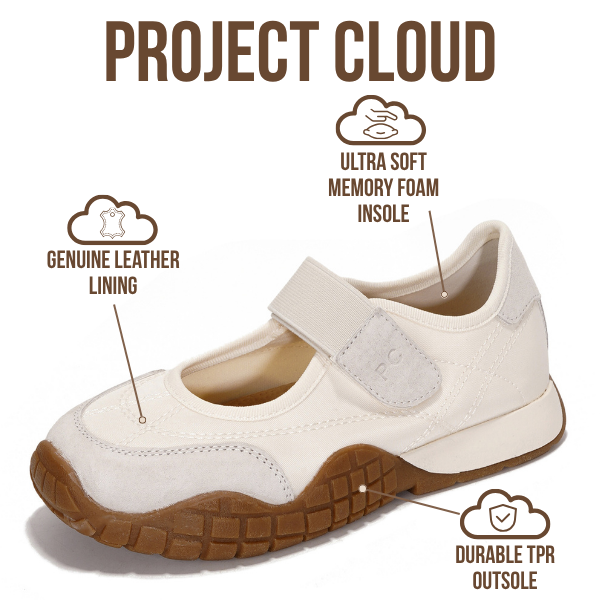 Project Cloud | "Little Donna" Comfortable Kids Sneakers | Memory Foam | Lightweight | Non-Slip