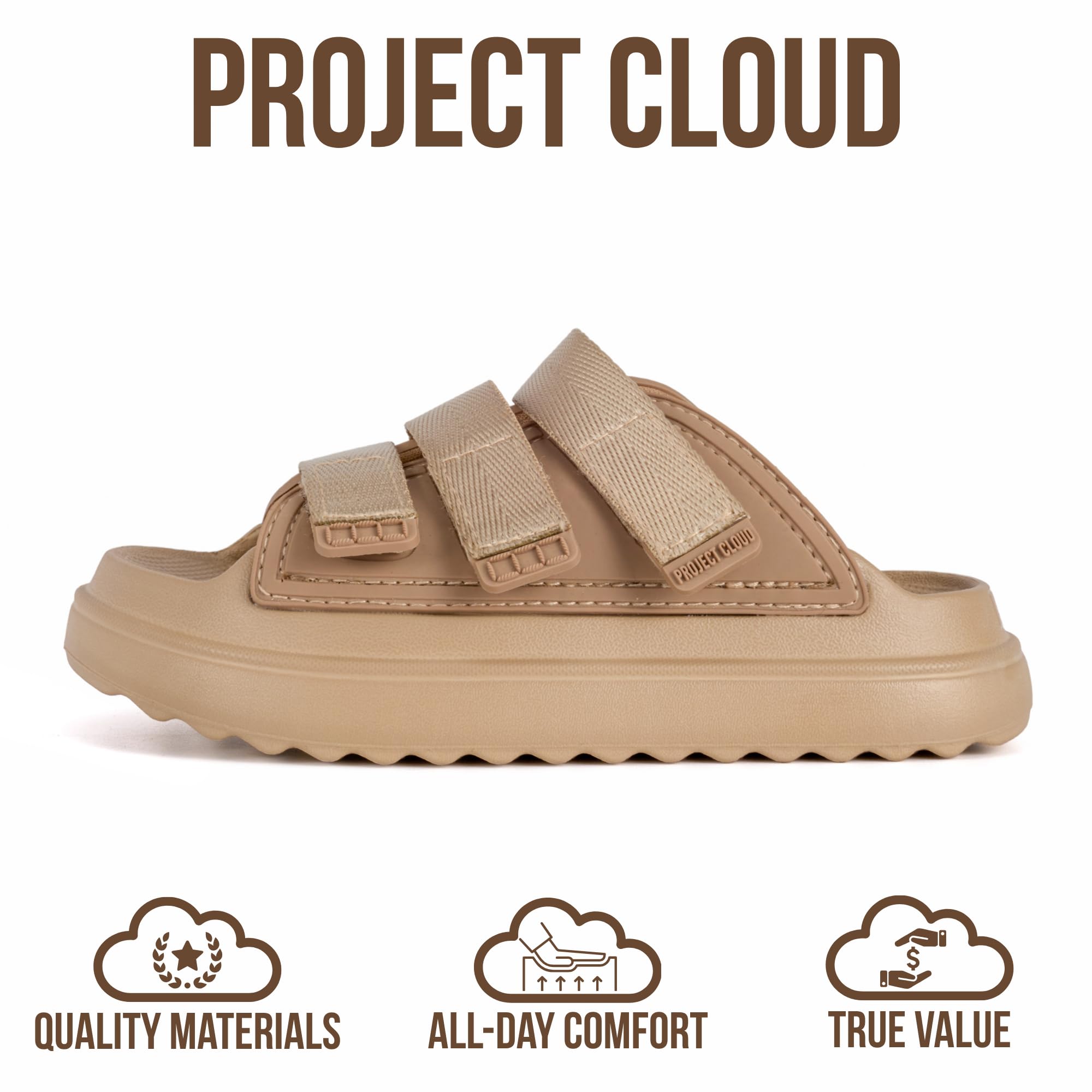 Project Cloud Kids Sandals | Girls Slides for All-Day Comfort | Plush & Soft Insole | Lightweight | Non-Slip - Little Flowy - Project Cloud - Sandals -Shop Project Cloud premium footwear Now!
