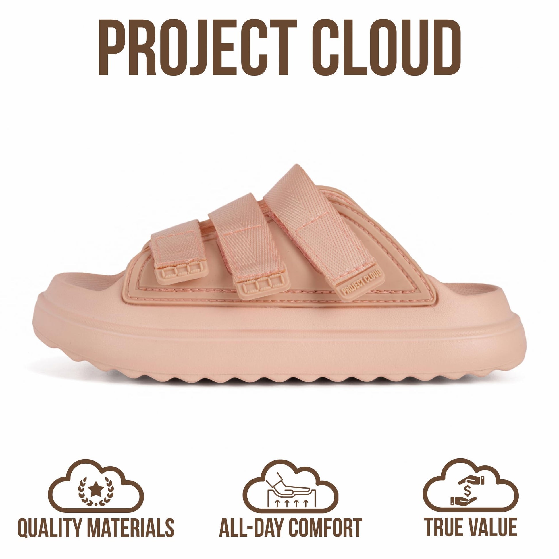 Project Cloud Kids Sandals | Girls Slides for All-Day Comfort | Plush & Soft Insole | Lightweight | Non-Slip - Little Flowy - Project Cloud - Sandals -Shop Project Cloud premium footwear Now!