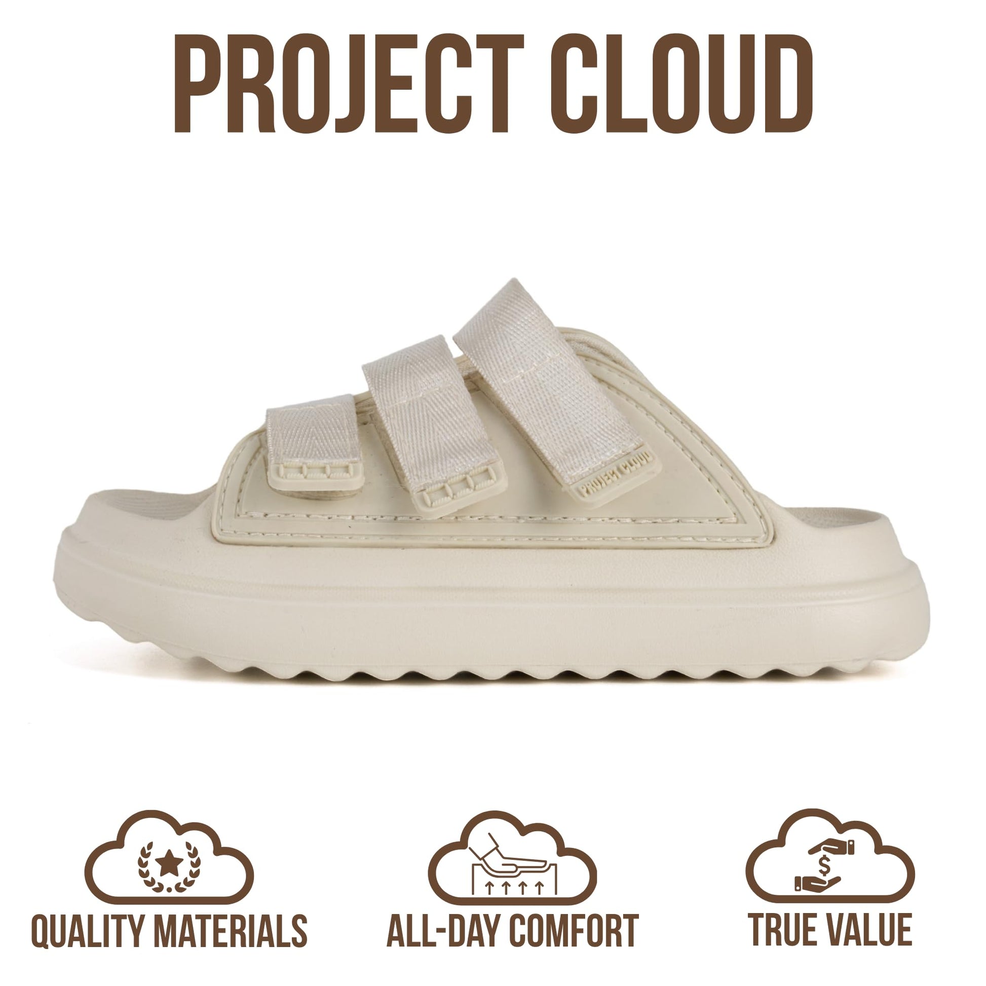 Project Cloud Kids Sandals | Girls Slides for All-Day Comfort | Plush & Soft Insole | Lightweight | Non-Slip - Little Flowy - Project Cloud - Sandals -Shop Project Cloud premium footwear Now!