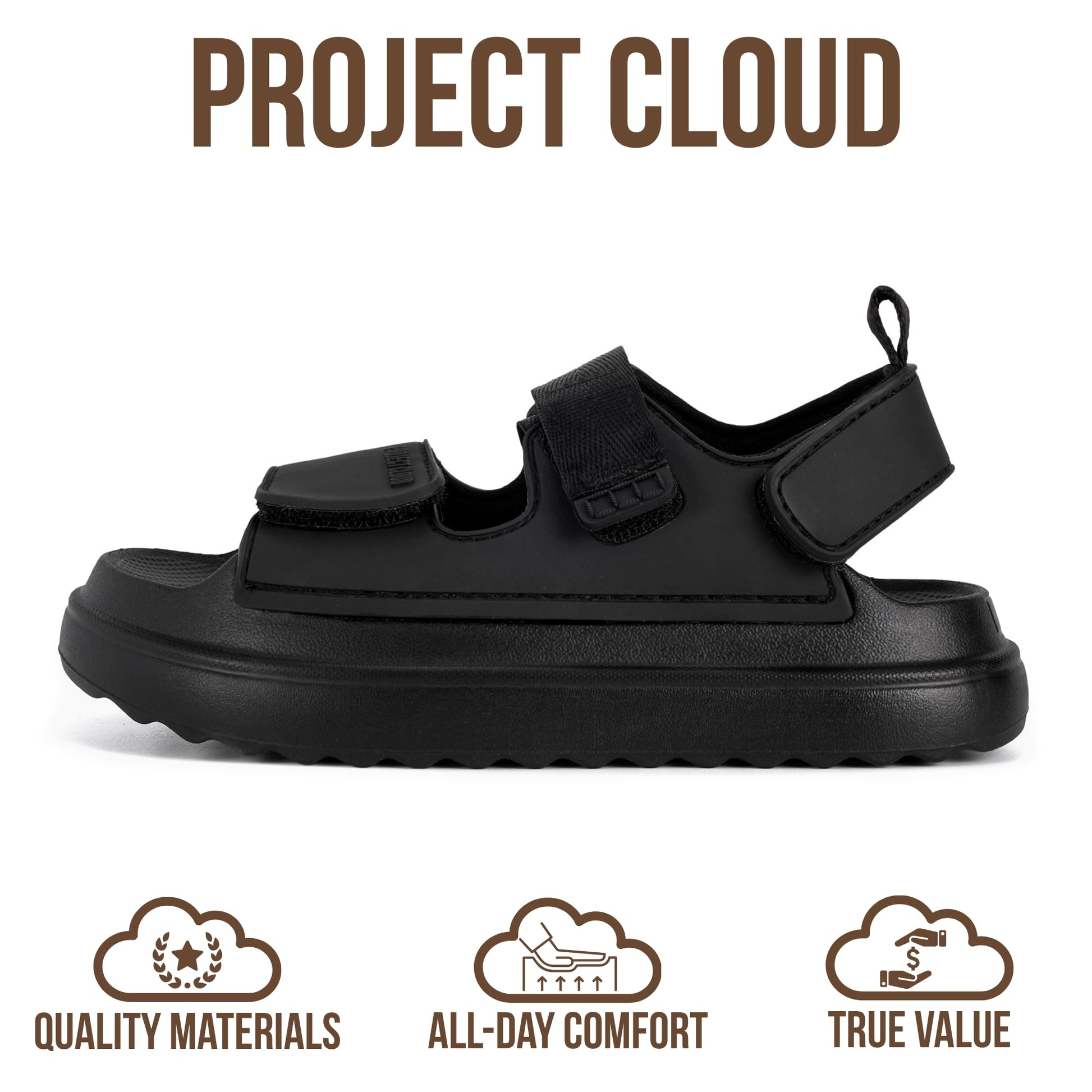Project Cloud Kids Sandals | Adjustable Straps Kids Sandals | Plush & Soft Insole | Lightweight | Non-Slip - Little Goldie - Project Cloud - Sandals -Shop Project Cloud premium footwear Now!