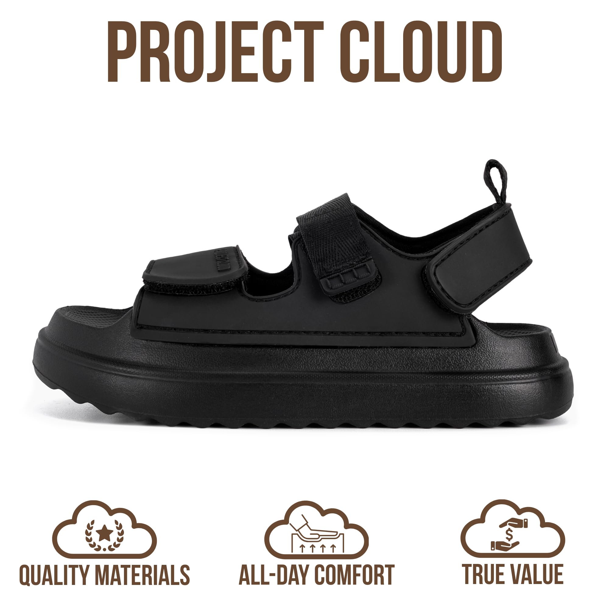 Project Cloud Kids Sandals | Adjustable Straps Kids Sandals | Plush & Soft Insole | Lightweight | Non-Slip - Little Goldie - Project Cloud - Sandals -Shop Project Cloud premium footwear Now!