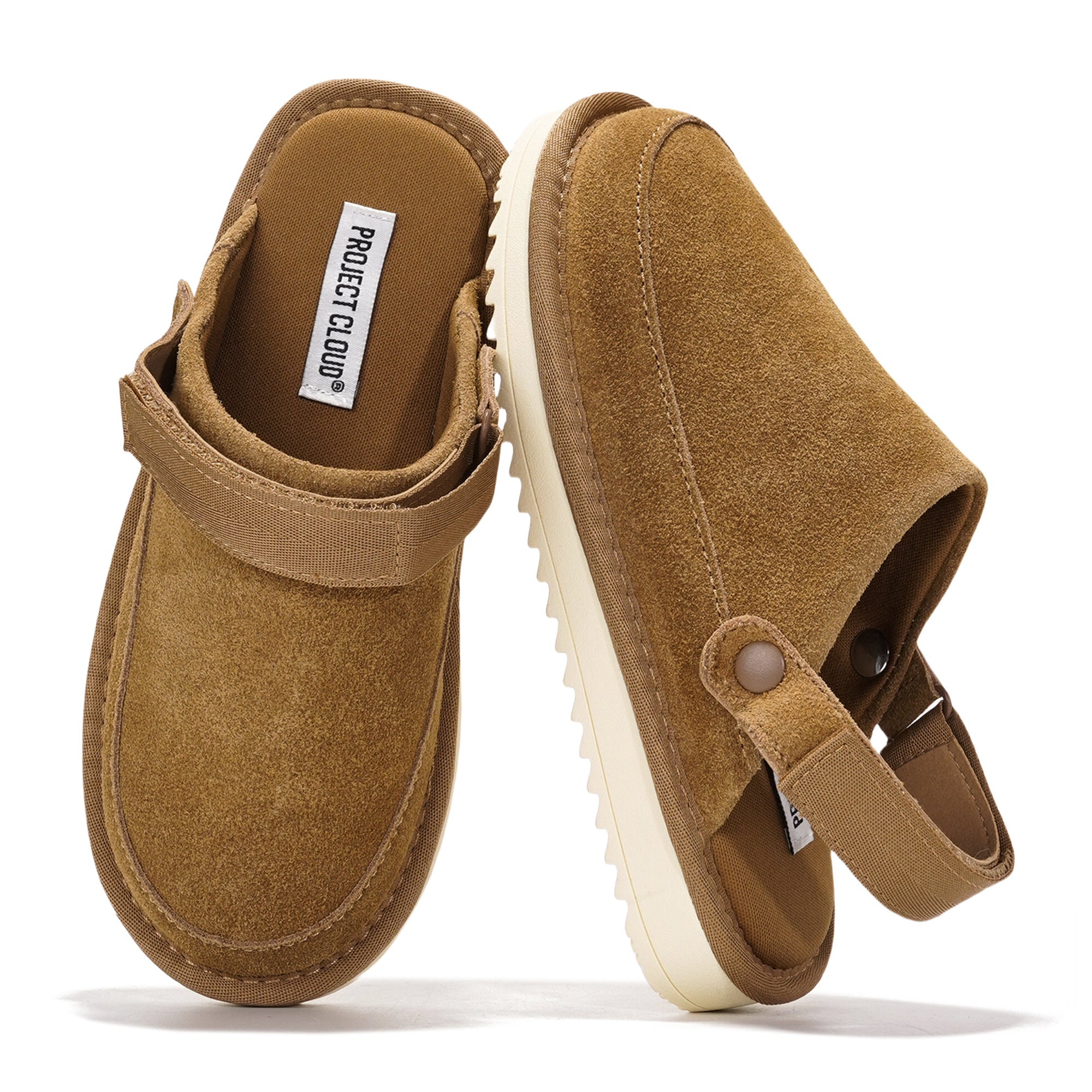 Project Cloud | "Little Goldstar" Kids Clogs with Back strap | Genuine Suede | Lightweight | Non-Slip
