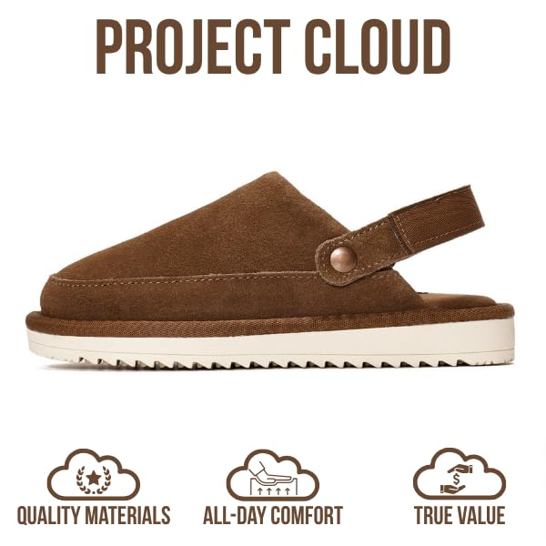 Project Cloud Kids | Genuine Suede Clogs with Back strap | Lightweight | Non-Slip - Little Goldstar