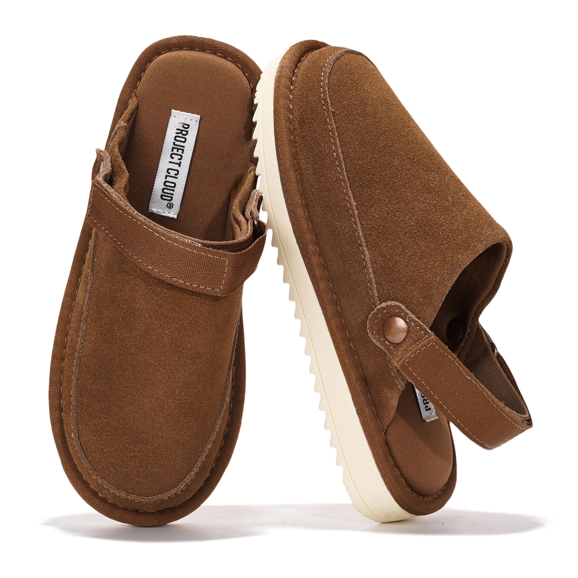 Project Cloud Kids | Genuine Suede Clogs with Back strap | Lightweight | Non-Slip - Little Goldstar