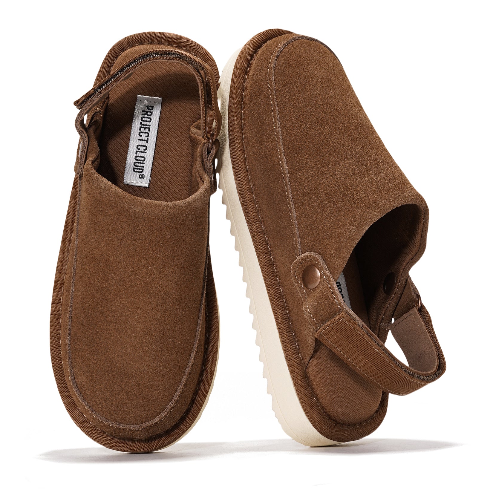 Project Cloud | "Little Goldstar" Kids Clogs with Back strap | Genuine Suede | Lightweight | Non-Slip
