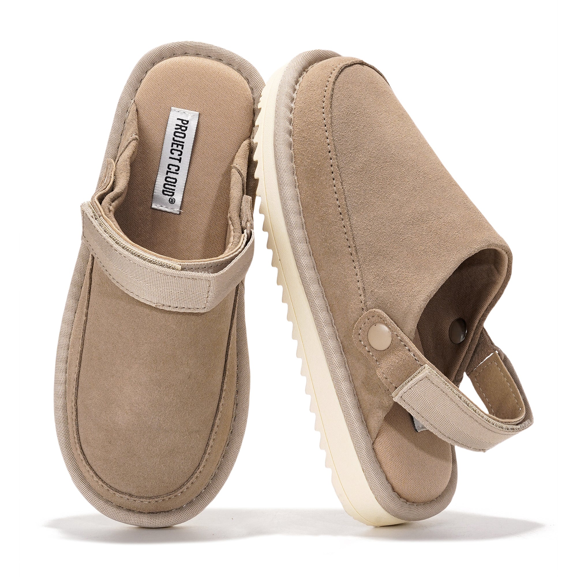 Project Cloud | "Little Goldstar" Kids Clogs with Back strap | Genuine Suede | Lightweight | Non-Slip