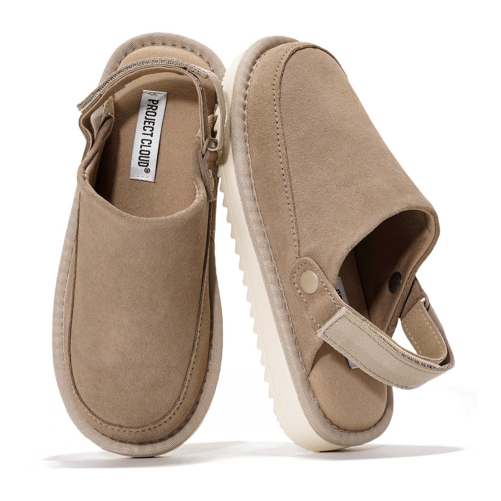Project Cloud | "Little Goldstar" Kids Clogs with Back strap | Genuine Suede | Lightweight | Non-Slip