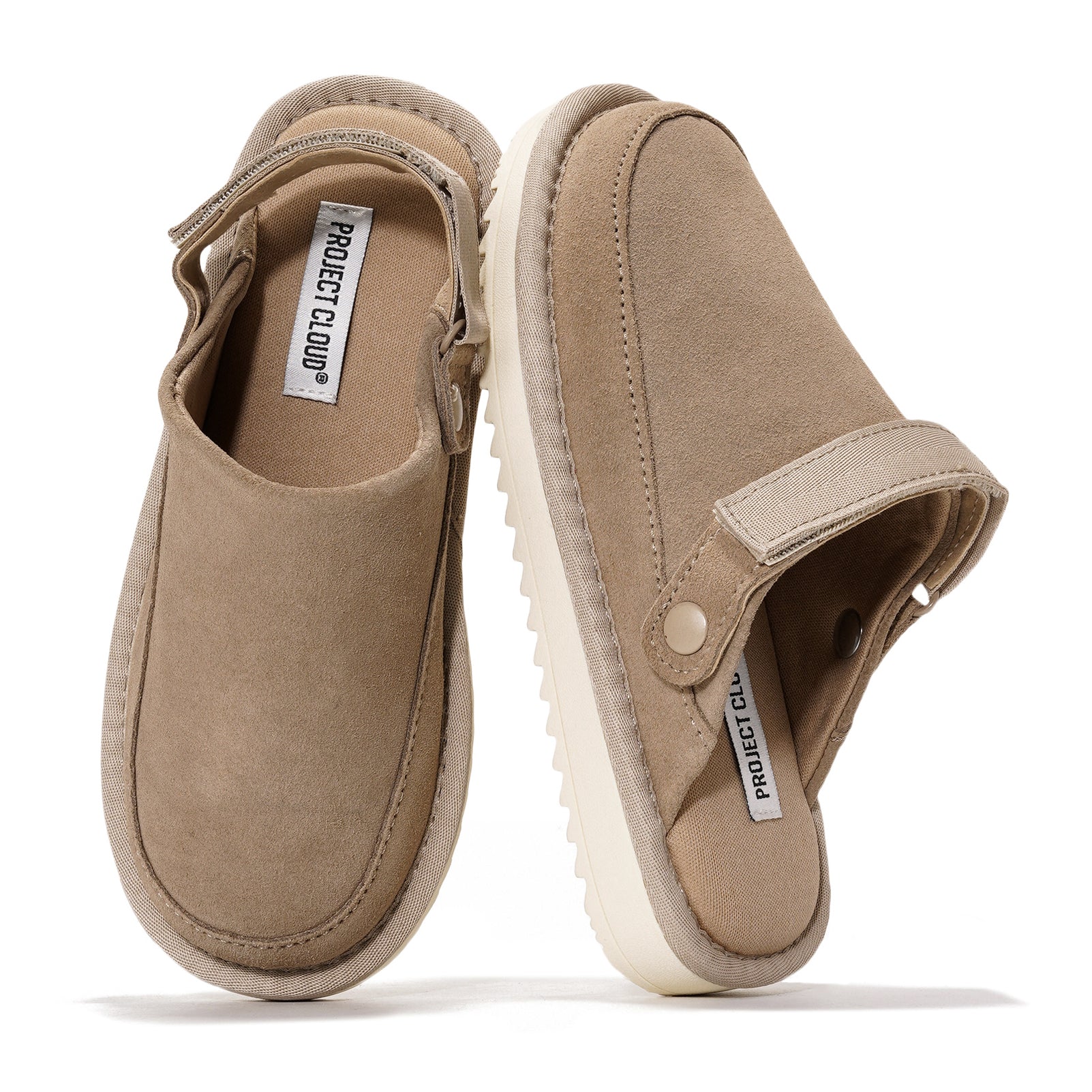 Project Cloud | "Little Goldstar" Kids Clogs with Back strap | Genuine Suede | Lightweight | Non-Slip