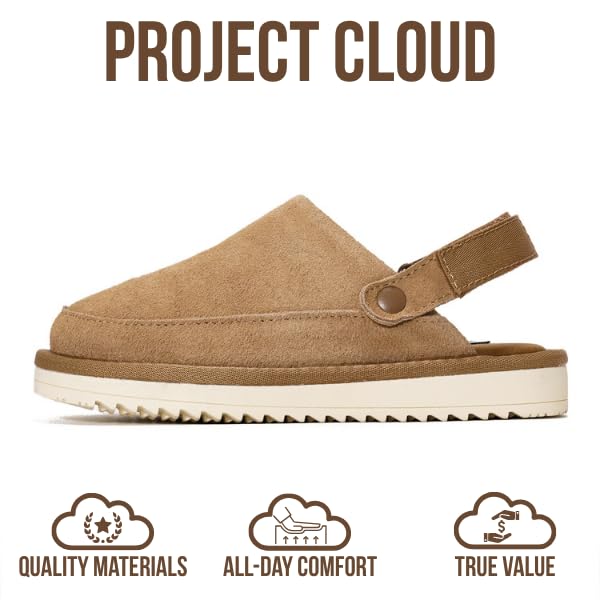 Project Cloud Kids | Genuine Suede Clogs with Back strap | Lightweight | Non-Slip - Little Goldstar