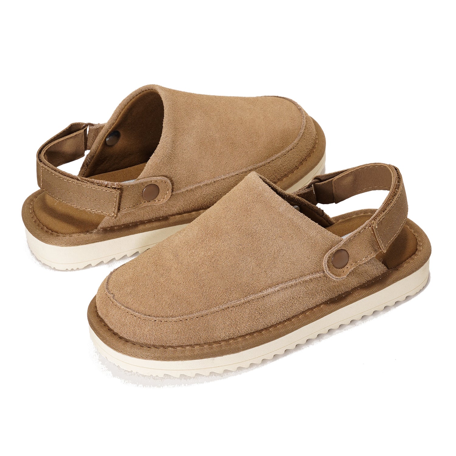 Project Cloud | "Little Goldstar" Kids Clogs with Back strap | Genuine Suede | Lightweight | Non-Slip