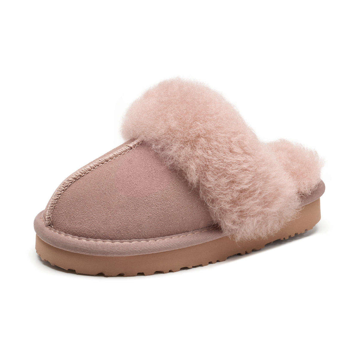 Project Cloud Kids | 100% Genuine Leather Fuzzy Slippers for Girls & Boys | Memory Foam Insole | Lightweight | Non-Slip - Little Henka