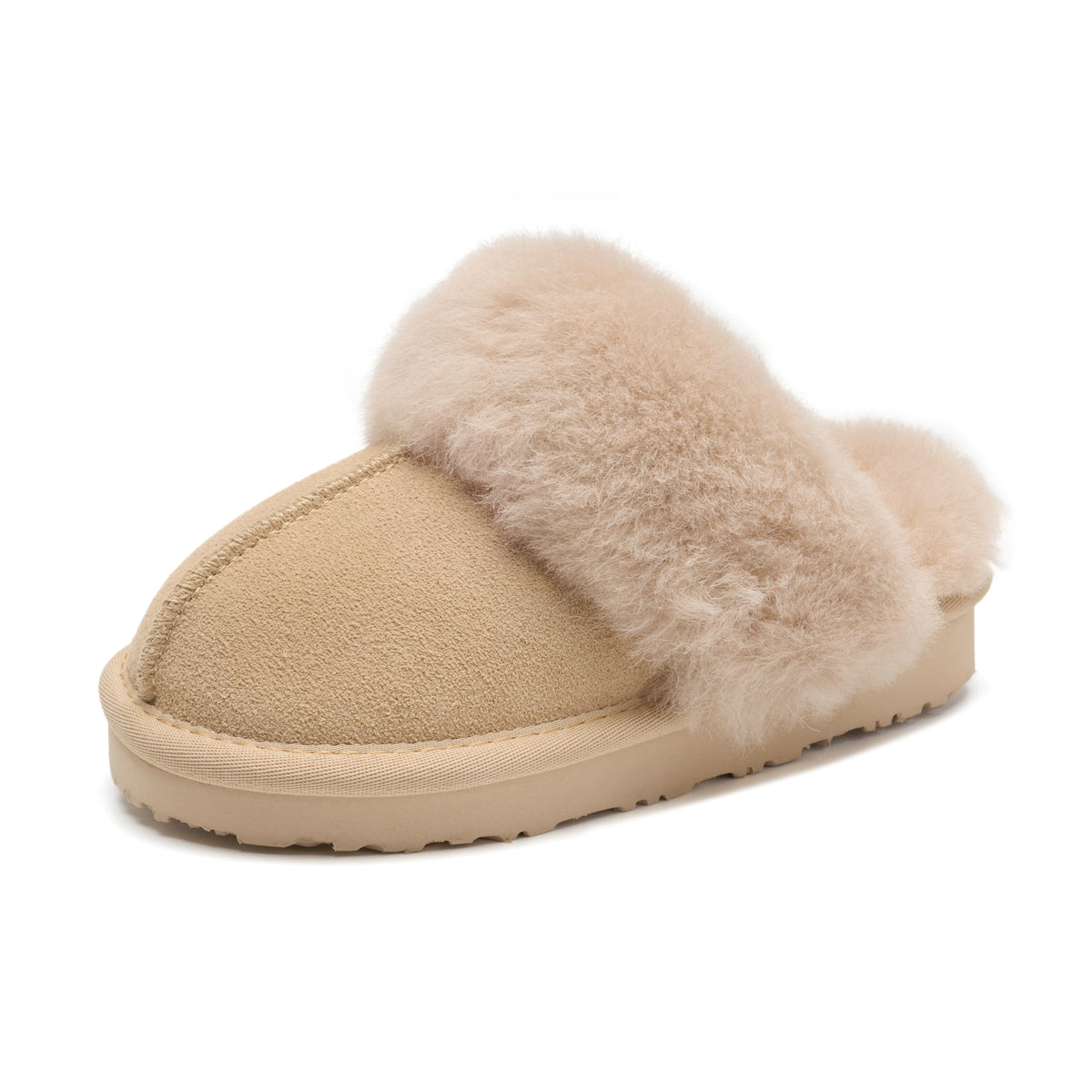Project Cloud Kids | 100% Genuine Leather Fuzzy Slippers for Girls & Boys | Memory Foam Insole | Lightweight | Non-Slip - Little Henka