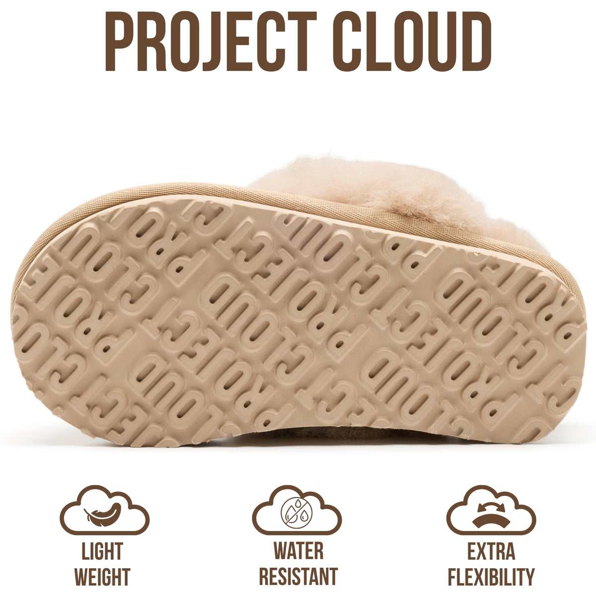 Project Cloud Kids | 100% Genuine Leather Fuzzy Slippers for Girls & Boys | Memory Foam Insole | Lightweight | Non-Slip - Little Henka