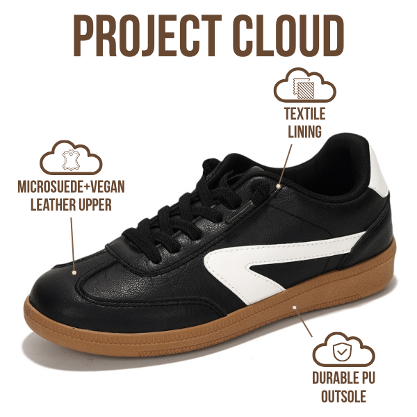 Project Cloud | "Little Irita" Kids Sneakers | Vegan Leather Upper | Memory Foam | Lightweight | Non-Slip