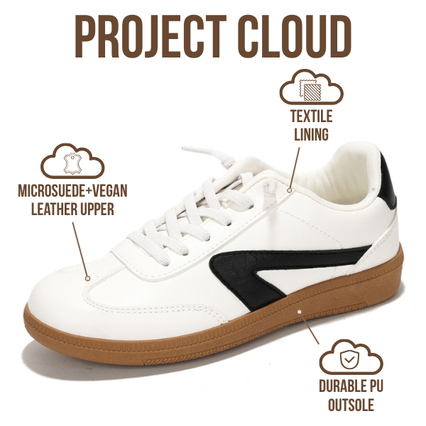 Project Cloud | "Little Irita" Kids Sneakers | Vegan Leather Upper | Memory Foam | Lightweight | Non-Slip