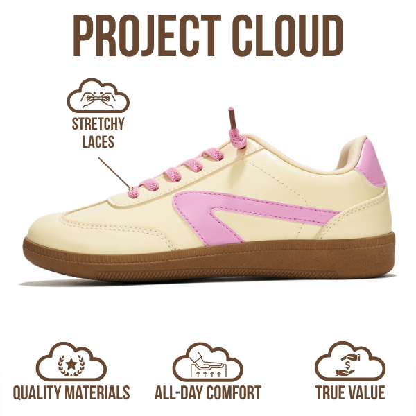 Project Cloud | "Little Irita" Kids Sneakers | Vegan Leather Upper | Memory Foam | Lightweight | Non-Slip