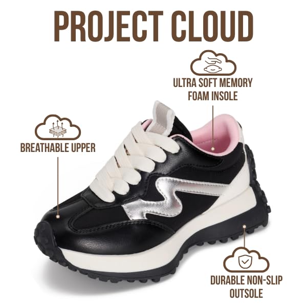 Project Cloud Shoes for Girls| Eco-Crafted Leather | Memory Foam | Lightweight Sneakers | Non-Slip - Little Lecco - Project Cloud - Sneakers -Shop Project Cloud premium footwear Now!