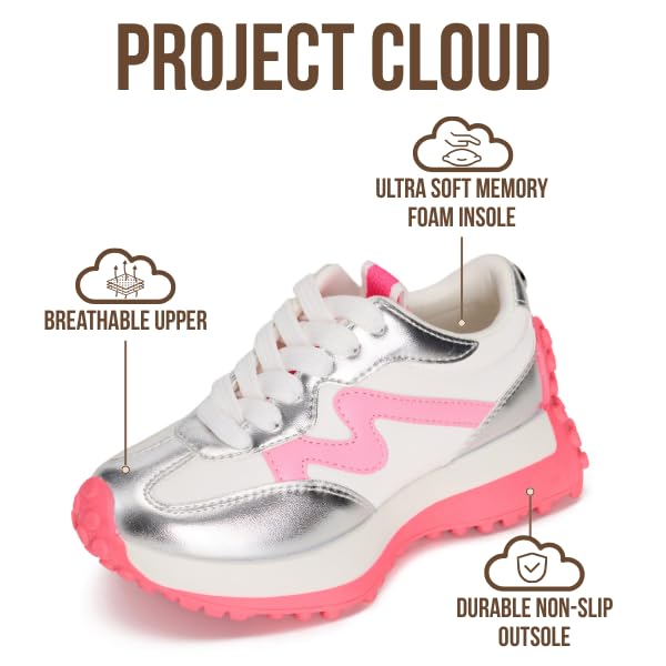 Project Cloud Shoes for Girls| Eco-Crafted Leather | Memory Foam | Lightweight Sneakers | Non-Slip - Little Lecco - Project Cloud - Sneakers -Shop Project Cloud premium footwear Now!