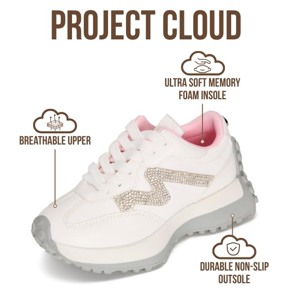 Project Cloud Shoes for Girls| Eco-Crafted Leather | Memory Foam | Lightweight Sneakers | Non-Slip - Little Lecco - Project Cloud - Sneakers -Shop Project Cloud premium footwear Now!
