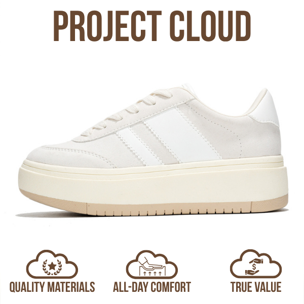 Project Cloud | "Little Nita" Platform Sneakers for Kids | Vegan Leather Upper | Memory Foam | Lightweight | Non-Slip